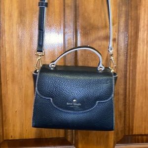 Black Kate Spade Purse with white trim